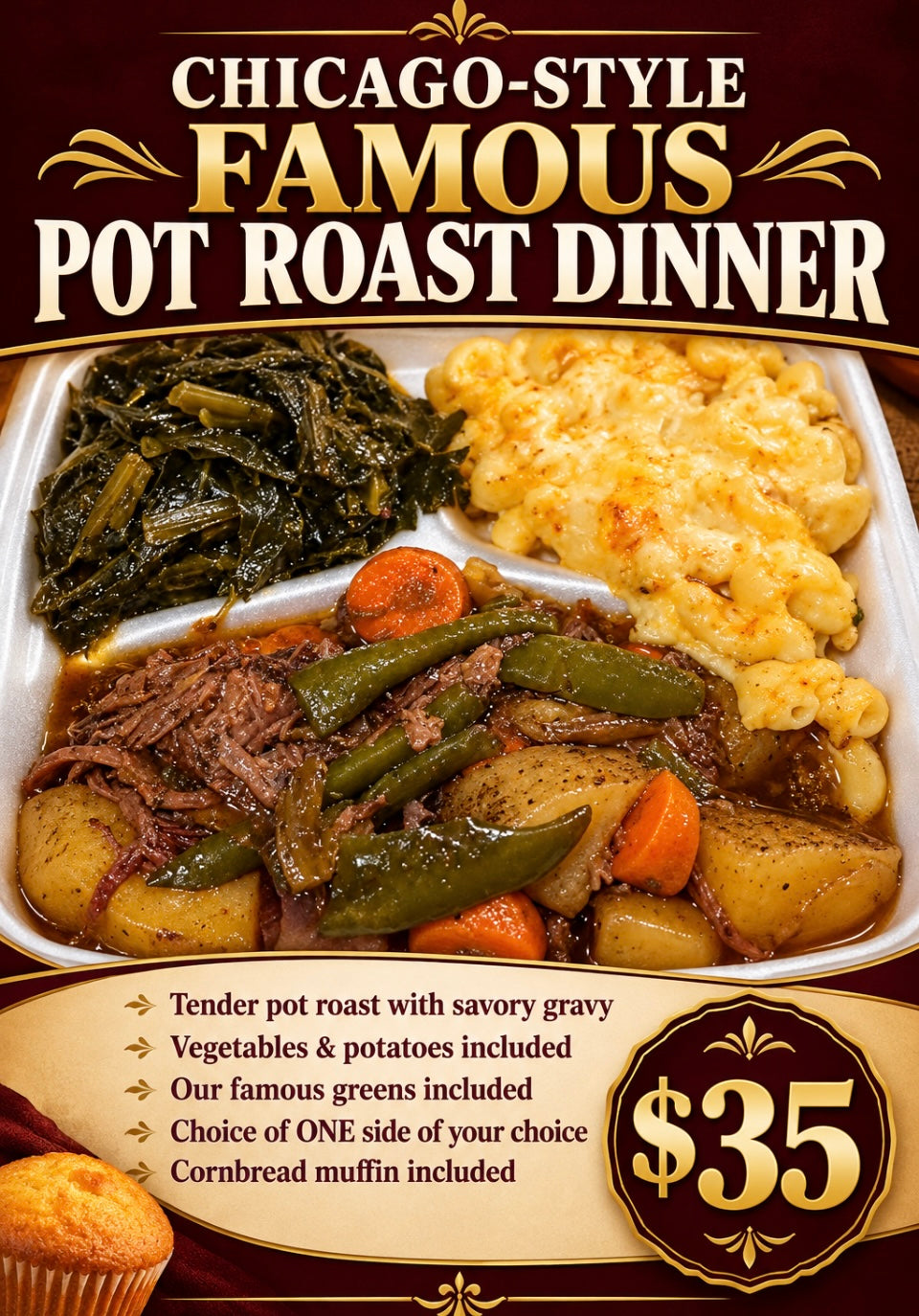 Chicago Style Pot Roast Dinner