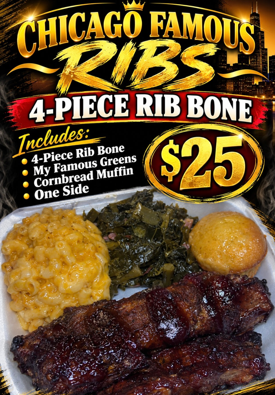Chicago Famous Rib Dinner